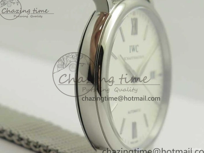 MIROTIME 0414 Portofino Automatic SS MKF 1:1 Best Edition White Dial On SS Mesh Bracelet A2892 V TechFriendly 7205